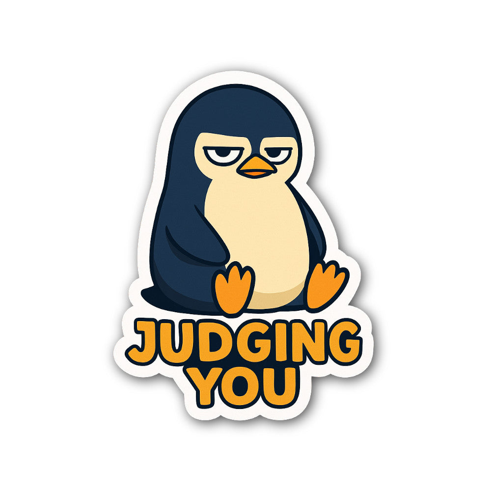 Judging You Sticker, Waterproof Vinyl Decal Sticker Indoor Or Outdoor 2 (Pieces) 3" and 5"