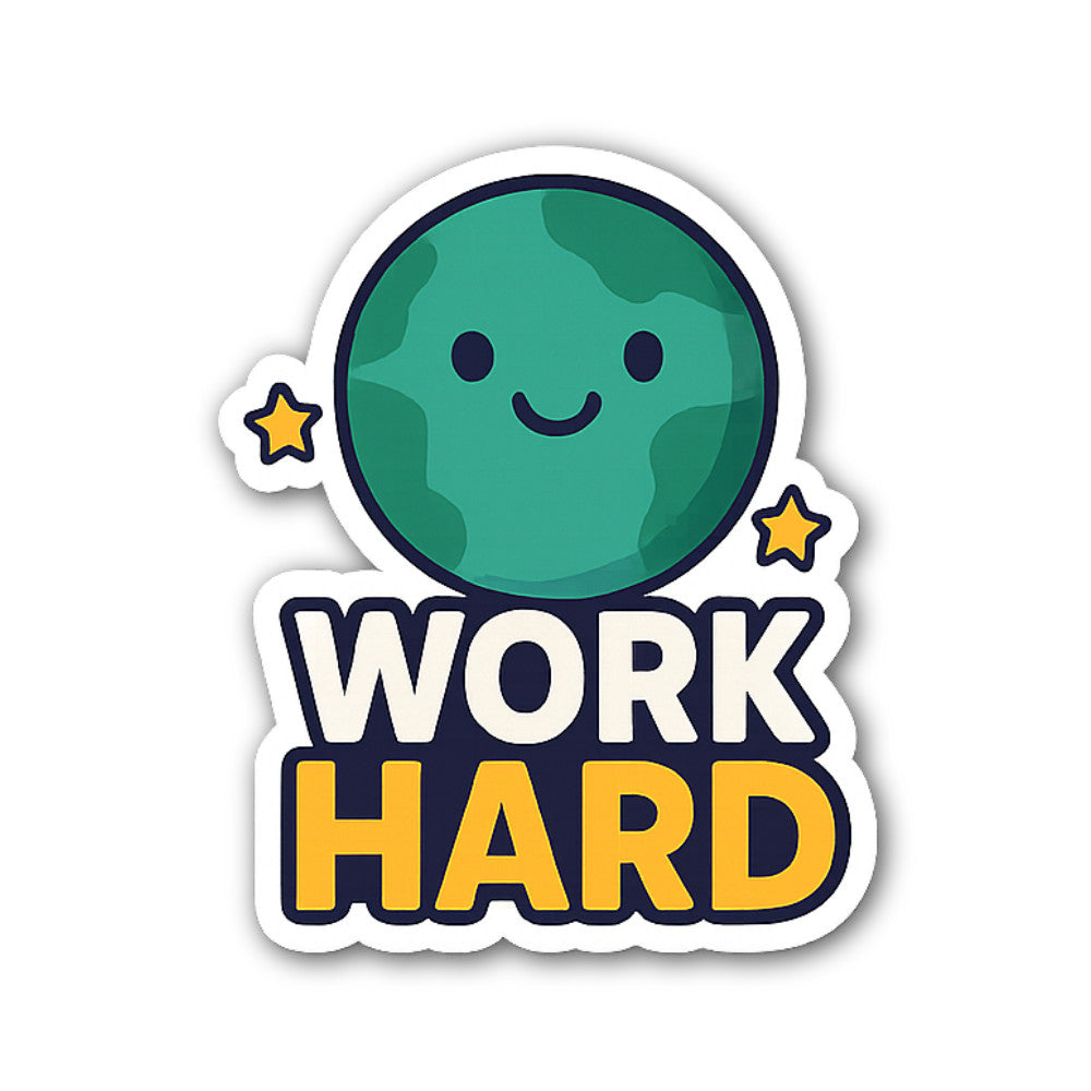 WO@RK Hard Sticker, Waterproof Vinyl Decal Sticker Indoor Or Outdoor 2 (Pieces) 3" and 5"