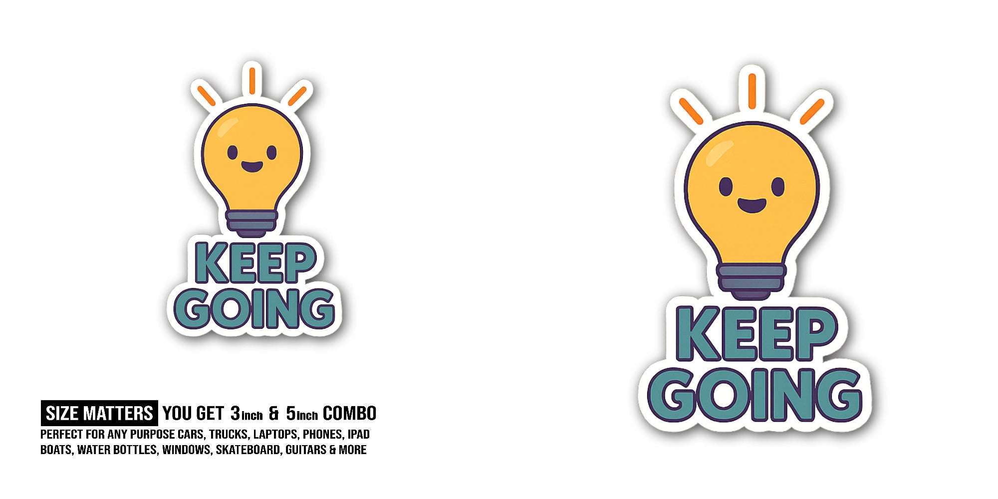 GOING Sticker, Waterproof Vinyl Decal Sticker Indoor Or Outdoor 2 (Pieces) 3" and 5"