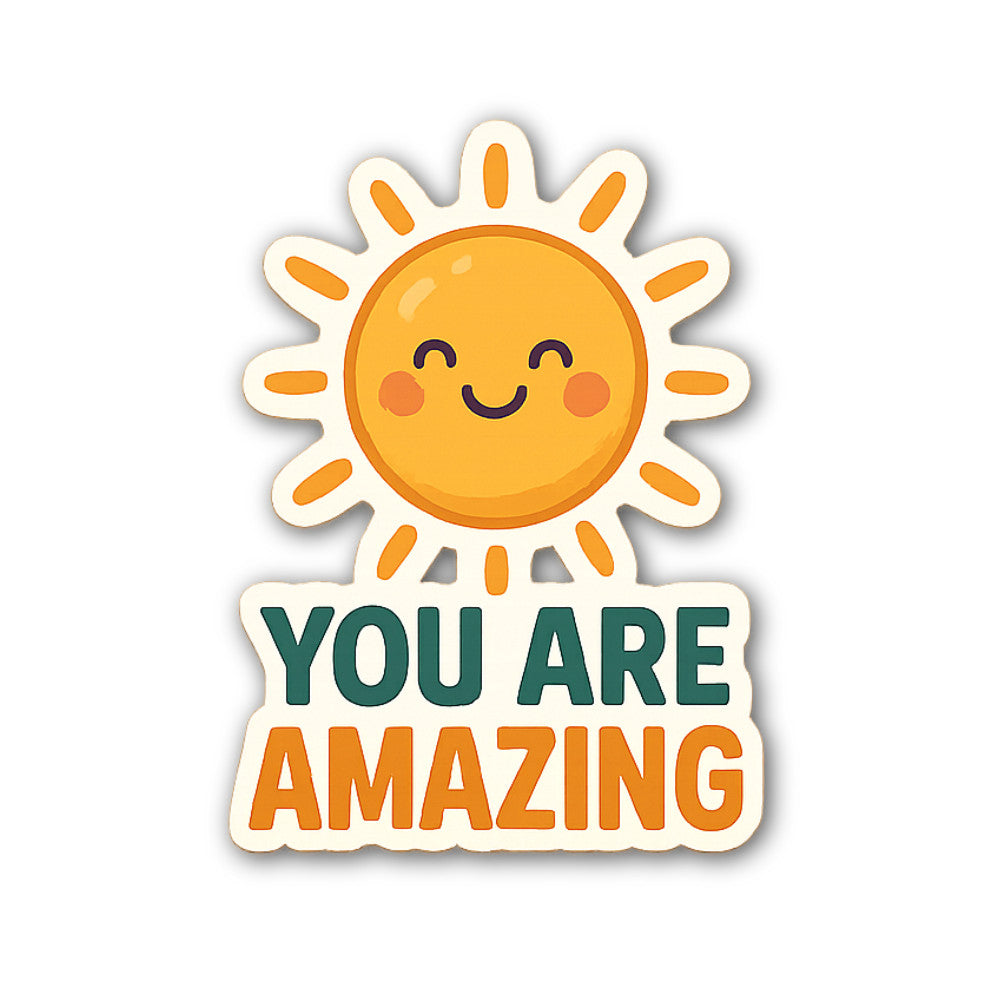 YOU ARE AMAZING Sticker, Waterproof Vinyl Decal Sticker Indoor Or Outdoor 2 (Pieces) 3" and 5"