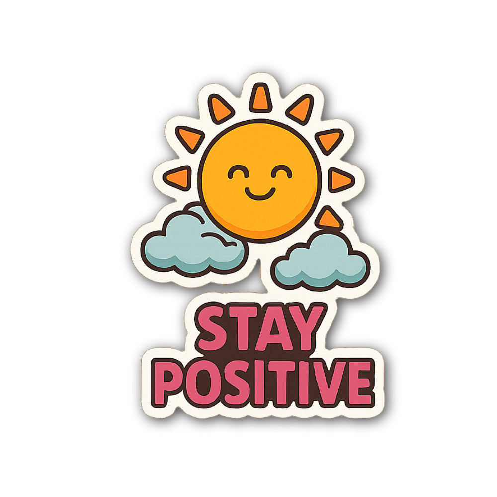 POSITIVE Sticker, Waterproof Vinyl Decal Sticker Indoor Or Outdoor 2 (Pieces) 3" and 5"