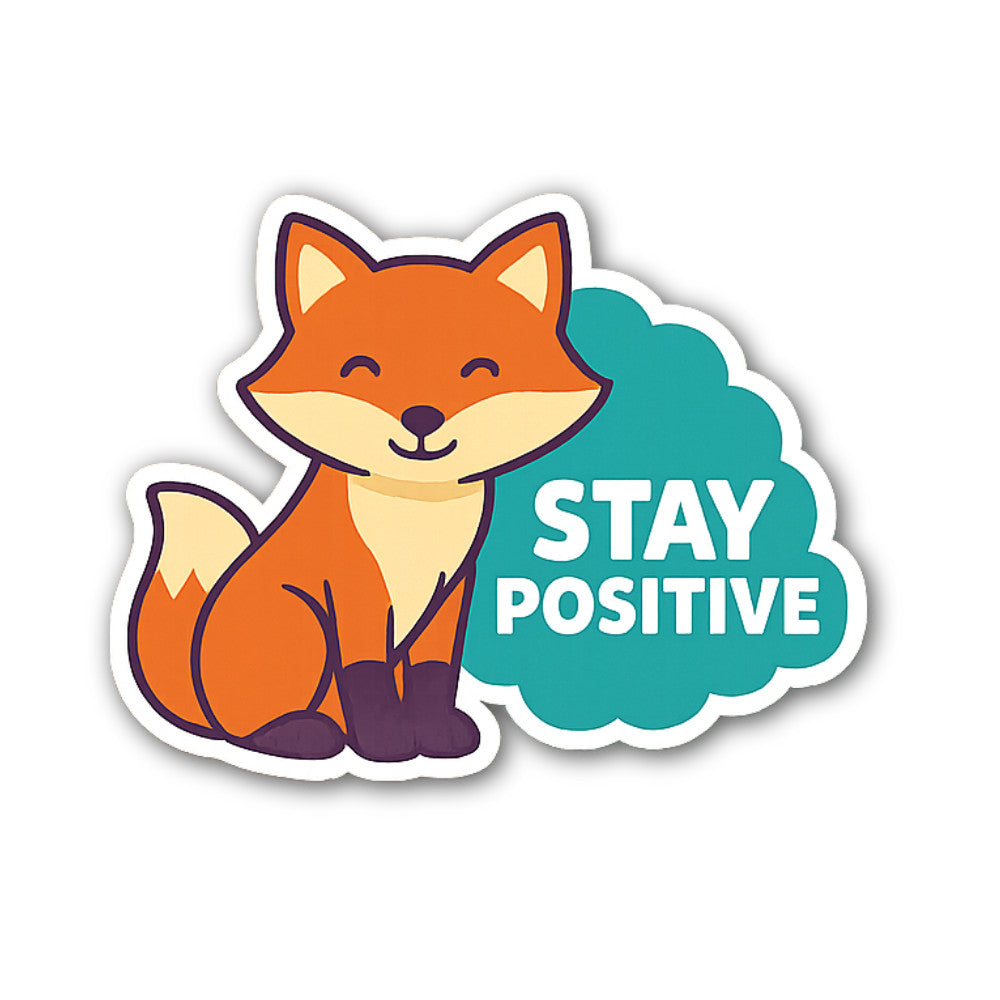Cute Fox Sticker, Waterproof Vinyl Decal Sticker Indoor Or Outdoor 2 (Pieces) 3" and 5"
