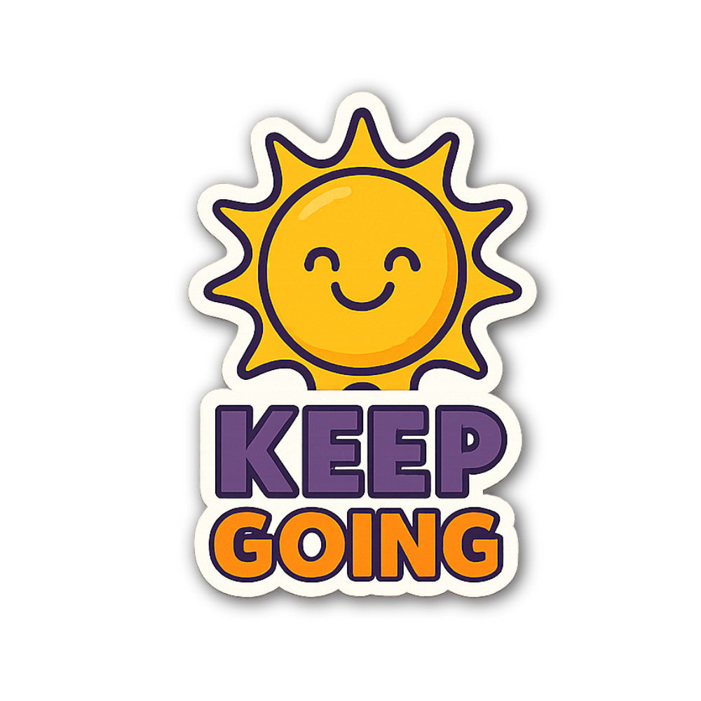 Cute Sun Sticker, Waterproof Vinyl Decal Sticker Indoor Or Outdoor 2 (Pieces) 3" and 5"