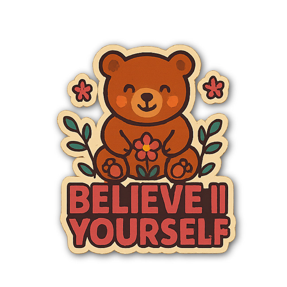 BELIEVE II YOURSELF Sticker, Waterproof Vinyl Decal Sticker Indoor Or Outdoor 2 (Pieces) 3" and 5"
