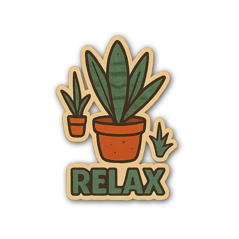 RELAX Sticker, Waterproof Vinyl Decal Sticker Indoor Or Outdoor 2 (Pieces) 3" and 5"