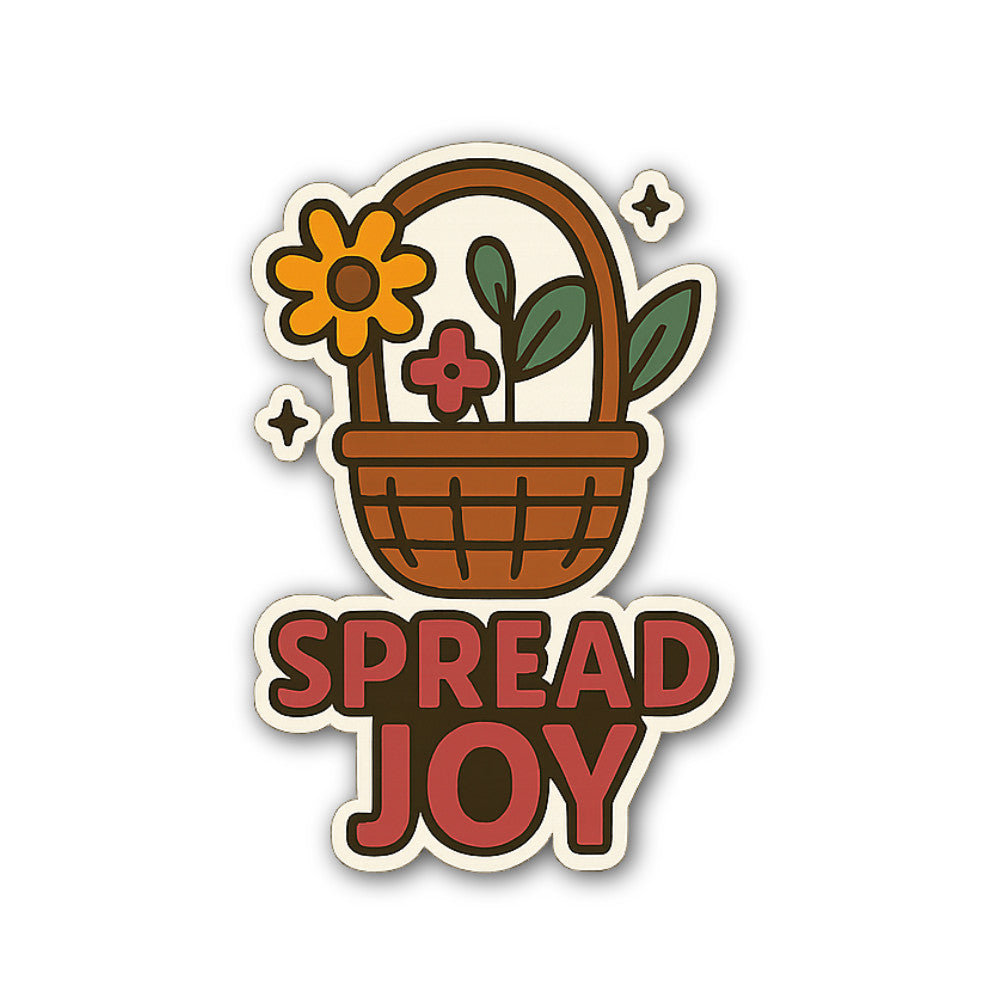 Spread Joy Sticker, Waterproof Vinyl Decal Sticker Indoor Or Outdoor 2 (Pieces) 3" and 5"