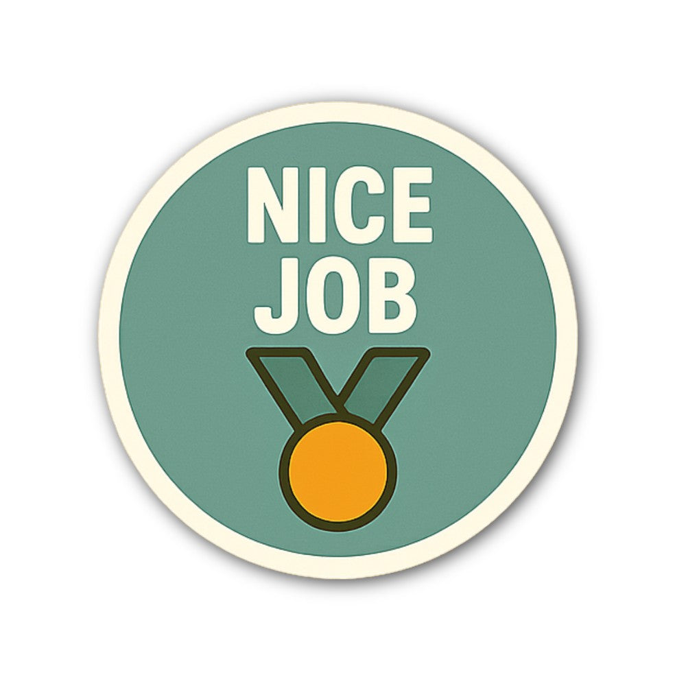 Medal Sticker, Waterproof Vinyl Decal Sticker Indoor Or Outdoor 2 (Pieces) 3" and 5"