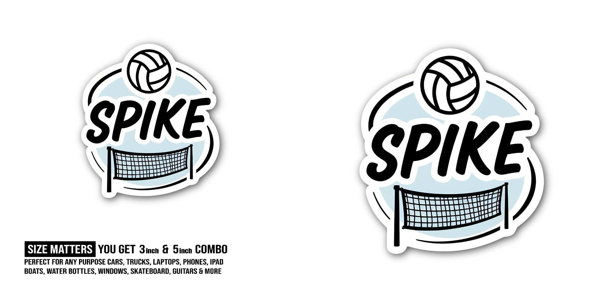 Playing court Sticker, Waterproof Vinyl Decal Sticker Indoor Or Outdoor 2 (Pieces) 3" and 5"