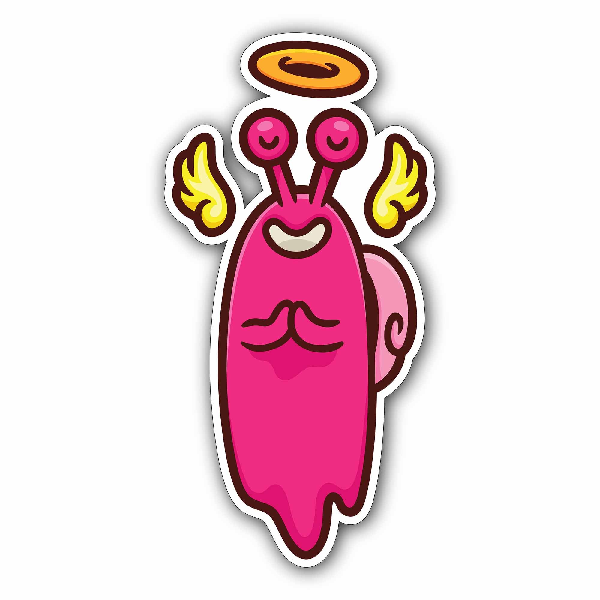 Pink Color Cute Snail Sticker, Waterproof Vinyl Decal Sticker Indoor Or Outdoor 2 (Pieces) 3" and 5"