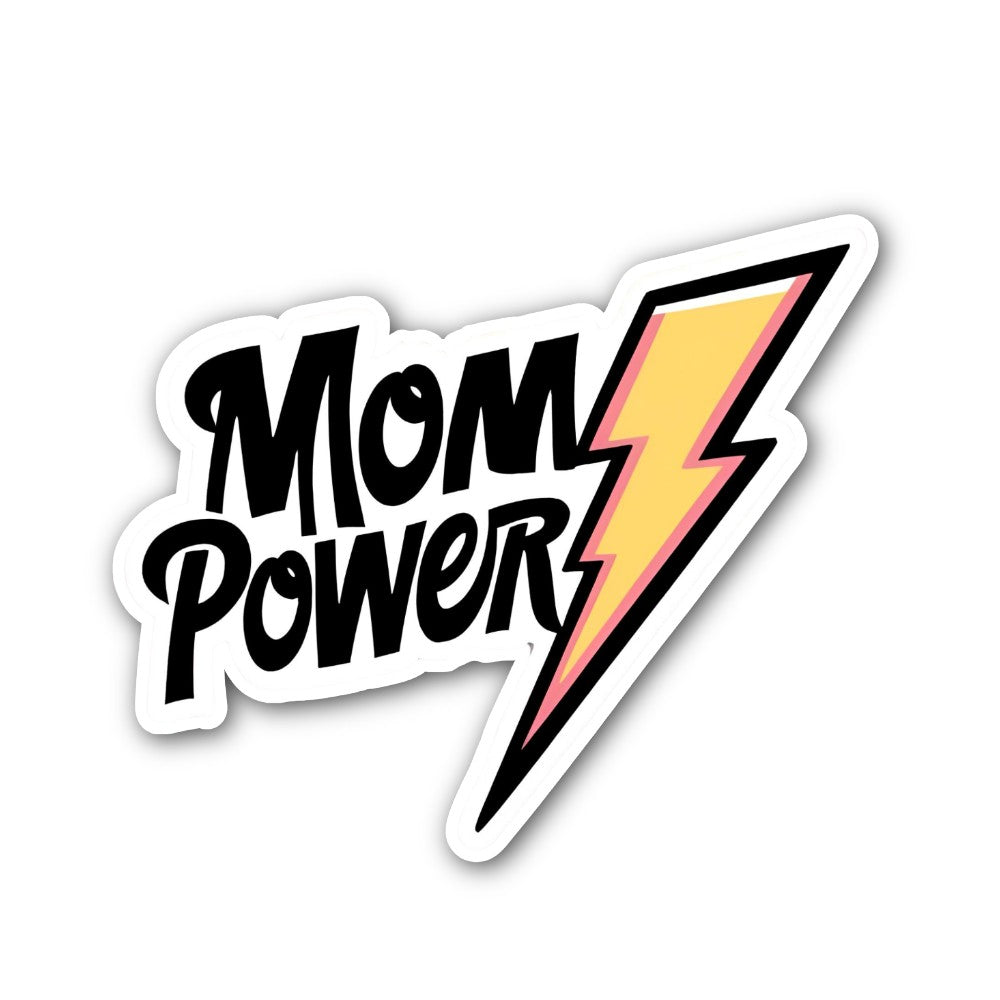 MOM Power Sticker, Waterproof Vinyl Decal Sticker Indoor Or Outdoor 2 (Pieces) 3" and 5"