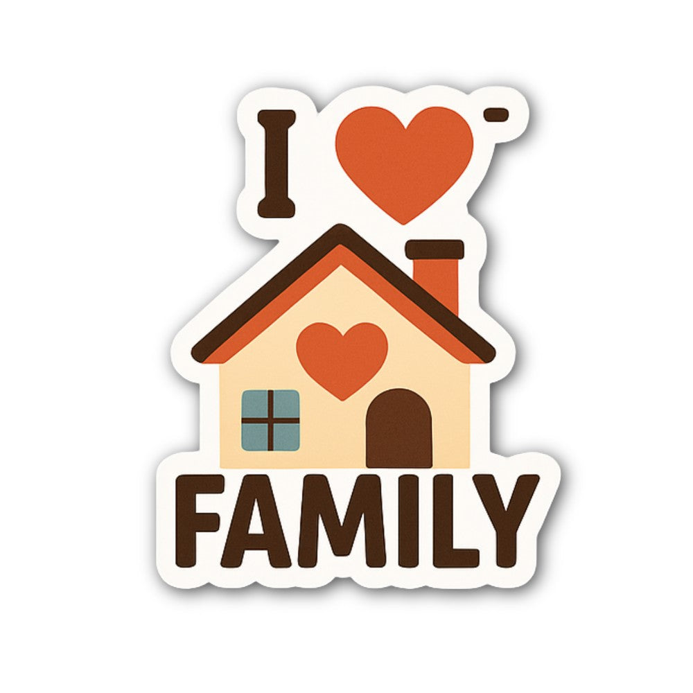 FAMILY Sticker, Waterproof Vinyl Decal Sticker Indoor Or Outdoor 2 (Pieces) 3" and 5"