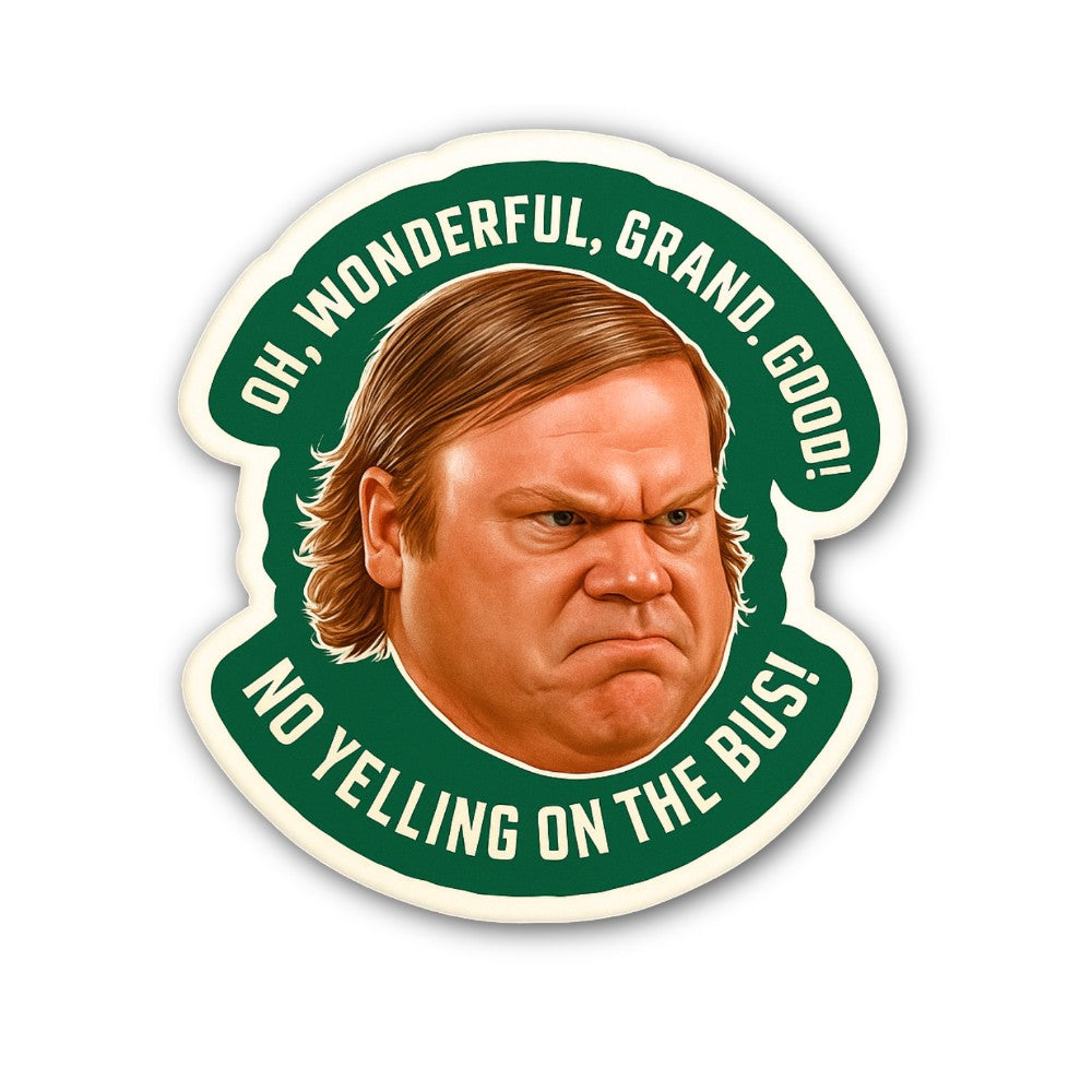 NO YELLING ON THE BUS Sticker, Waterproof Vinyl Decal Sticker Indoor Or Outdoor 2 (Pieces) 3" and 5"