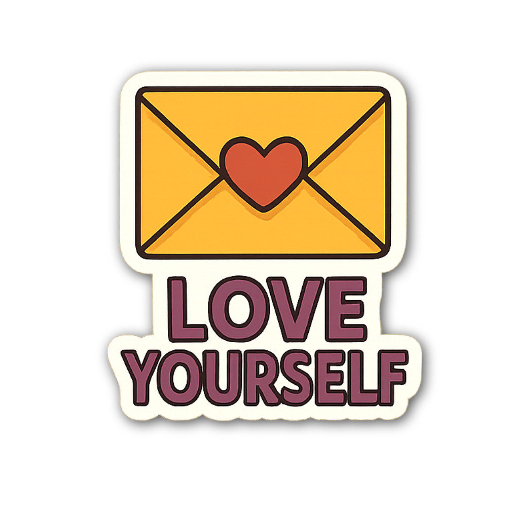 Yellow envelope  Sticker, Waterproof Vinyl Decal Sticker Indoor Or Outdoor 2 (Pieces) 3" and 5"
