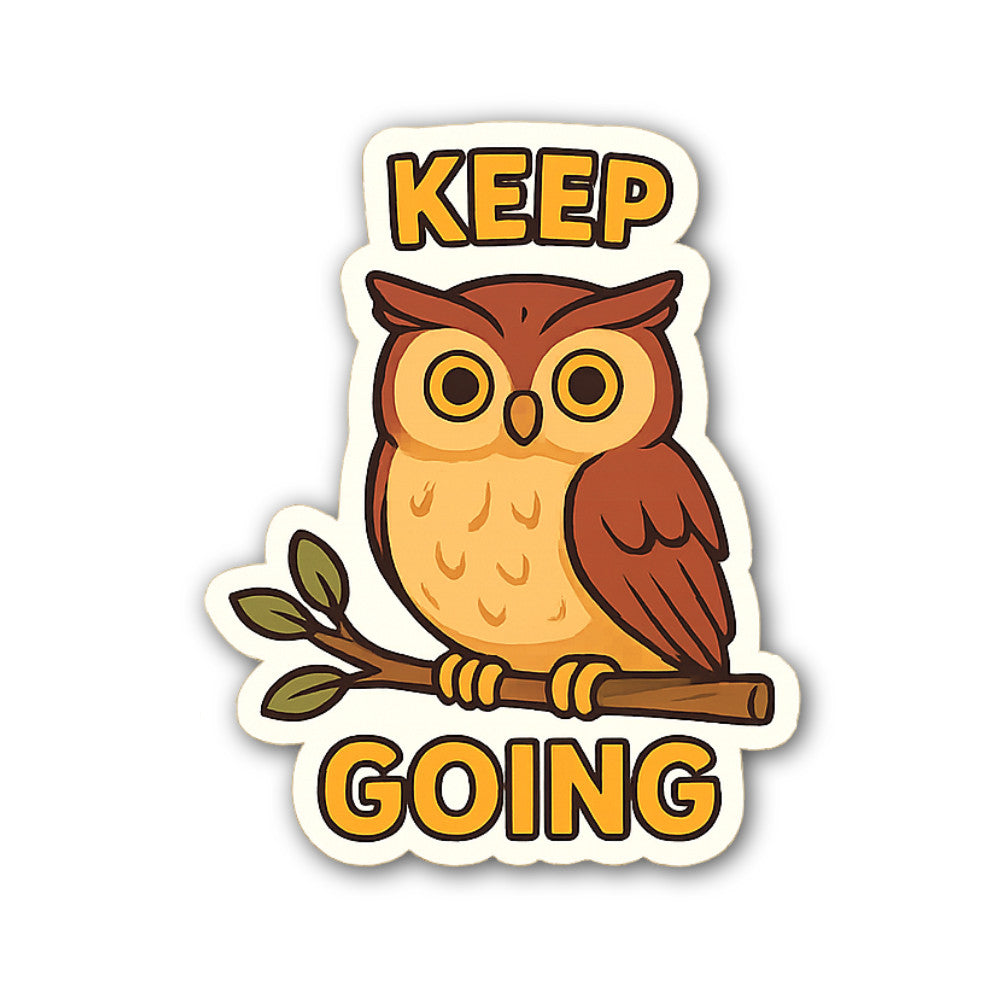 Cute Owl Sticker, Waterproof Vinyl Decal Sticker Indoor Or Outdoor 2 (Pieces) 3" and 5"