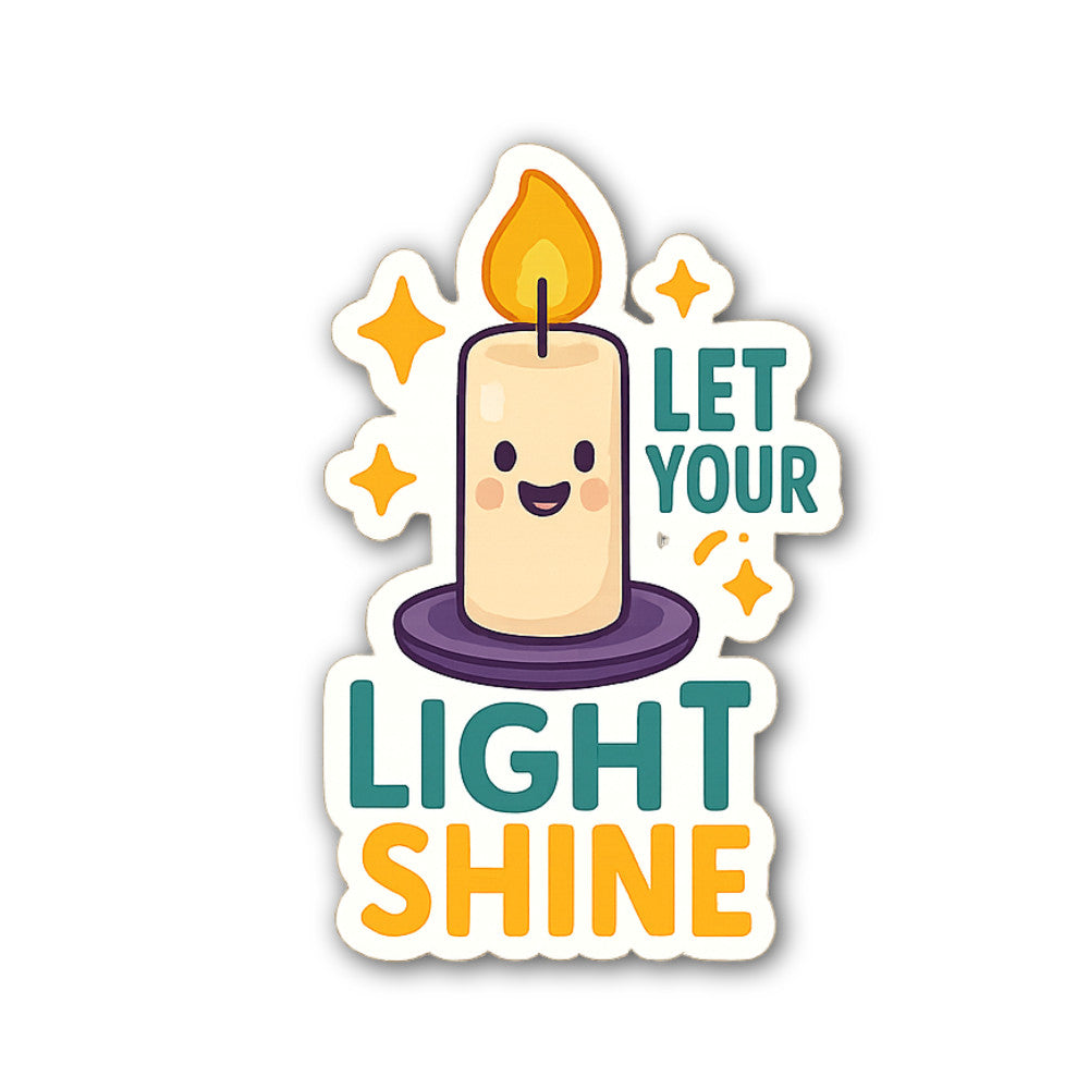 LET Y0UR LIGHT SHINE Sticker, Waterproof Vinyl Decal Sticker Indoor Or Outdoor 2 (Pieces) 3" and 5"