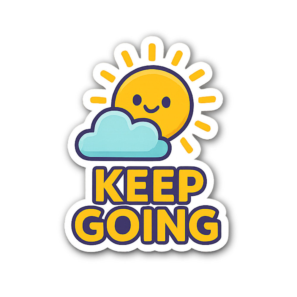 KEEP G@ING Sticker, Waterproof Vinyl Decal Sticker Indoor Or Outdoor 2 (Pieces) 3" and 5"