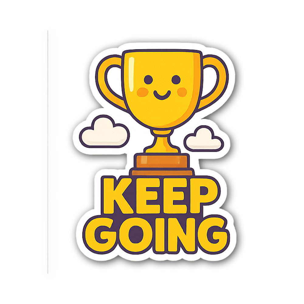 KEEP G@ING Sticker, Waterproof Vinyl Decal Sticker Indoor Or Outdoor 2 (Pieces) 3" and 5"