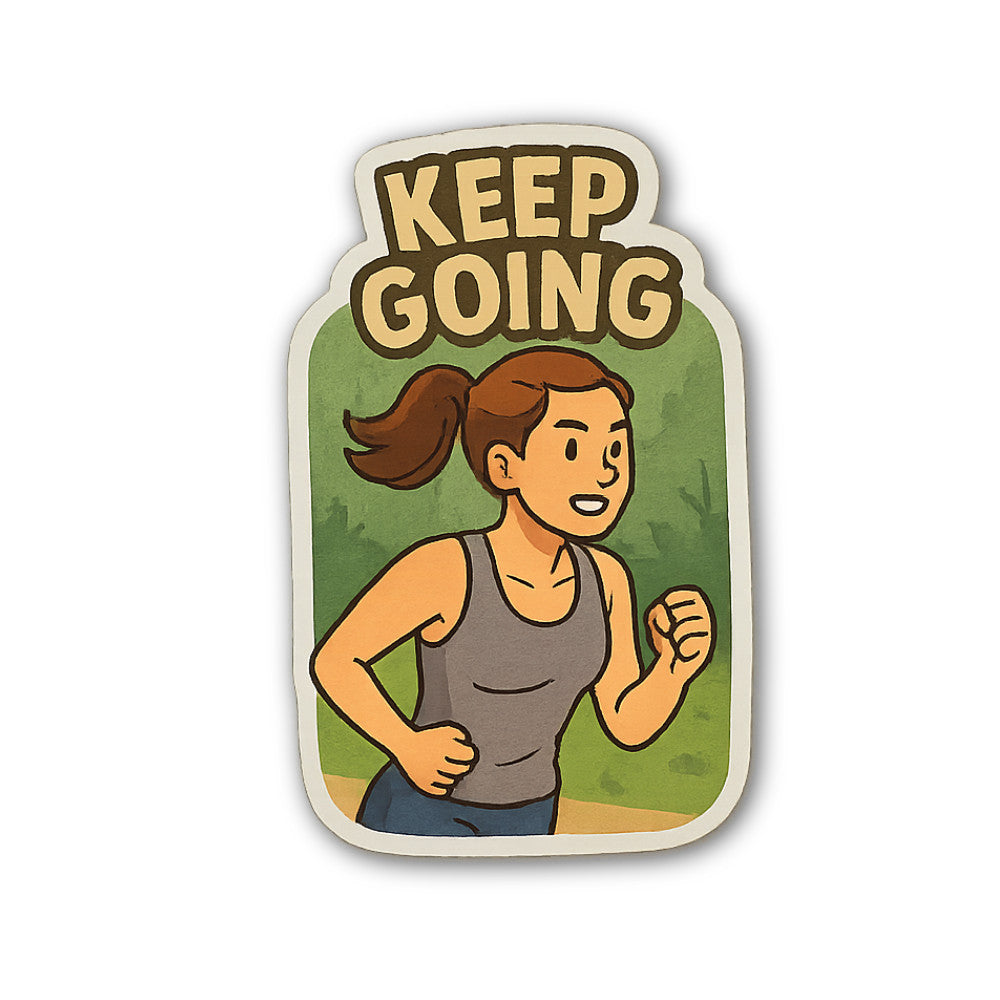 KEEP GOING WITH GIRL Sticker, Waterproof Vinyl Decal Sticker Indoor Or Outdoor 2 (Pieces) 3" and 5"