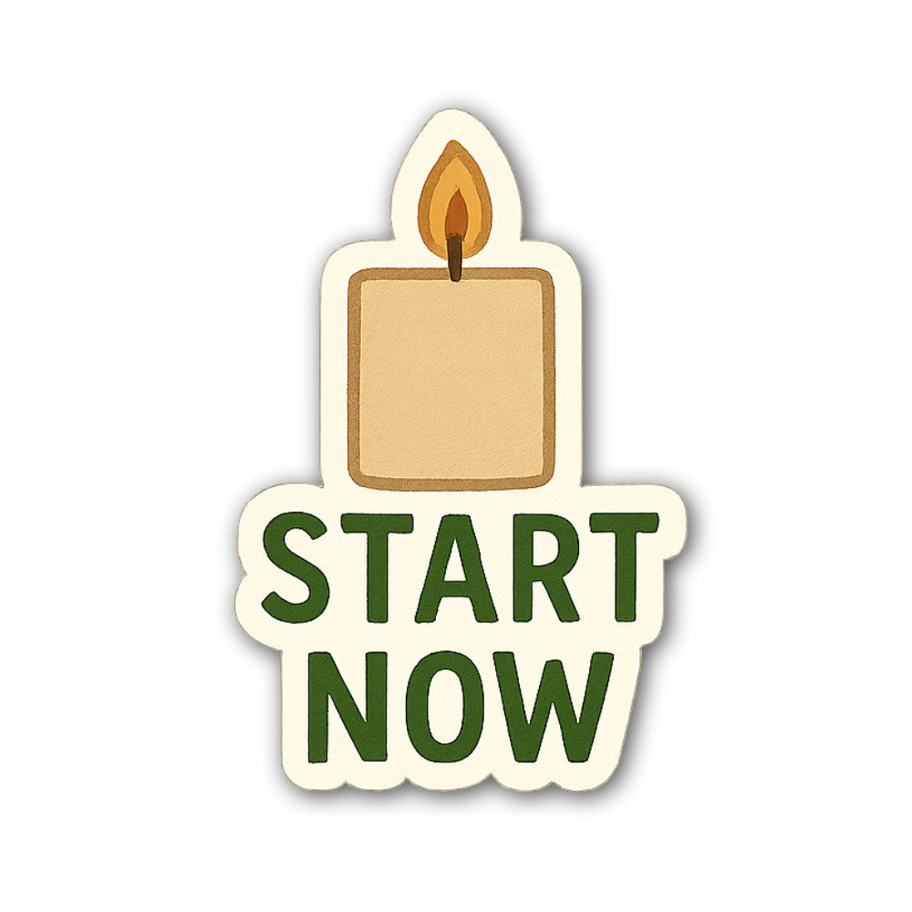 START N@W Sticker, Waterproof Vinyl Decal Sticker Indoor Or Outdoor 2 (Pieces) 3" and 5"