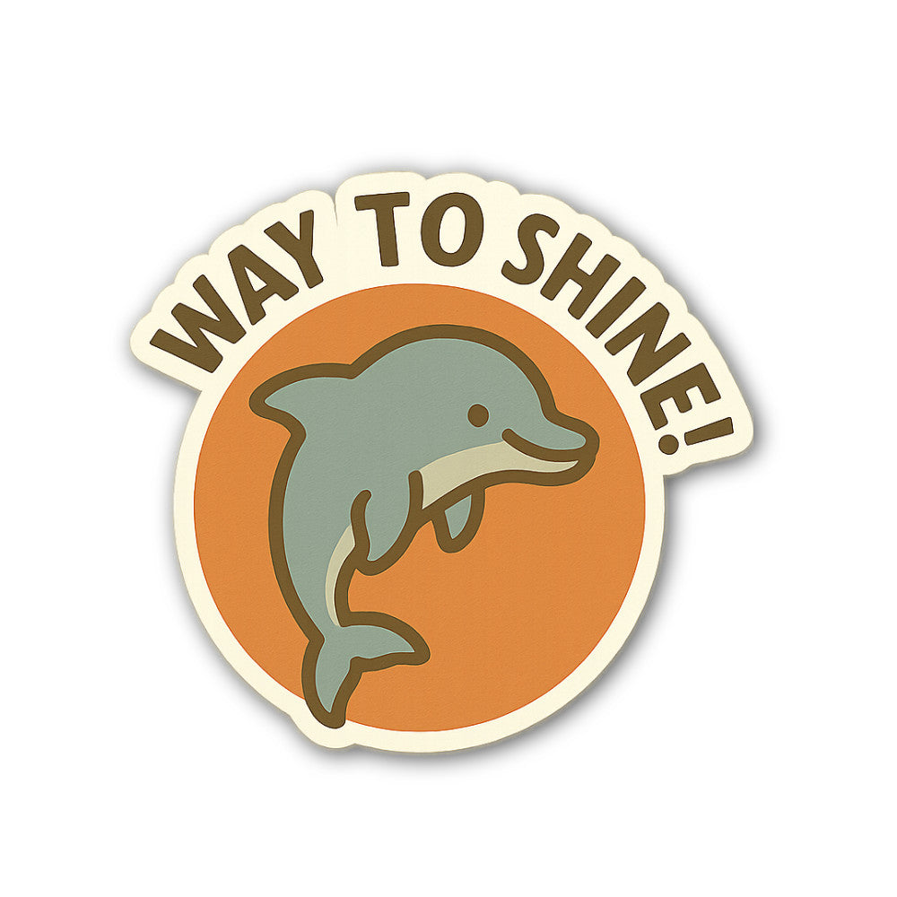 WAY TO SHING Sticker, Waterproof Vinyl Decal Sticker Indoor Or Outdoor 2 (Pieces) 3" and 5"