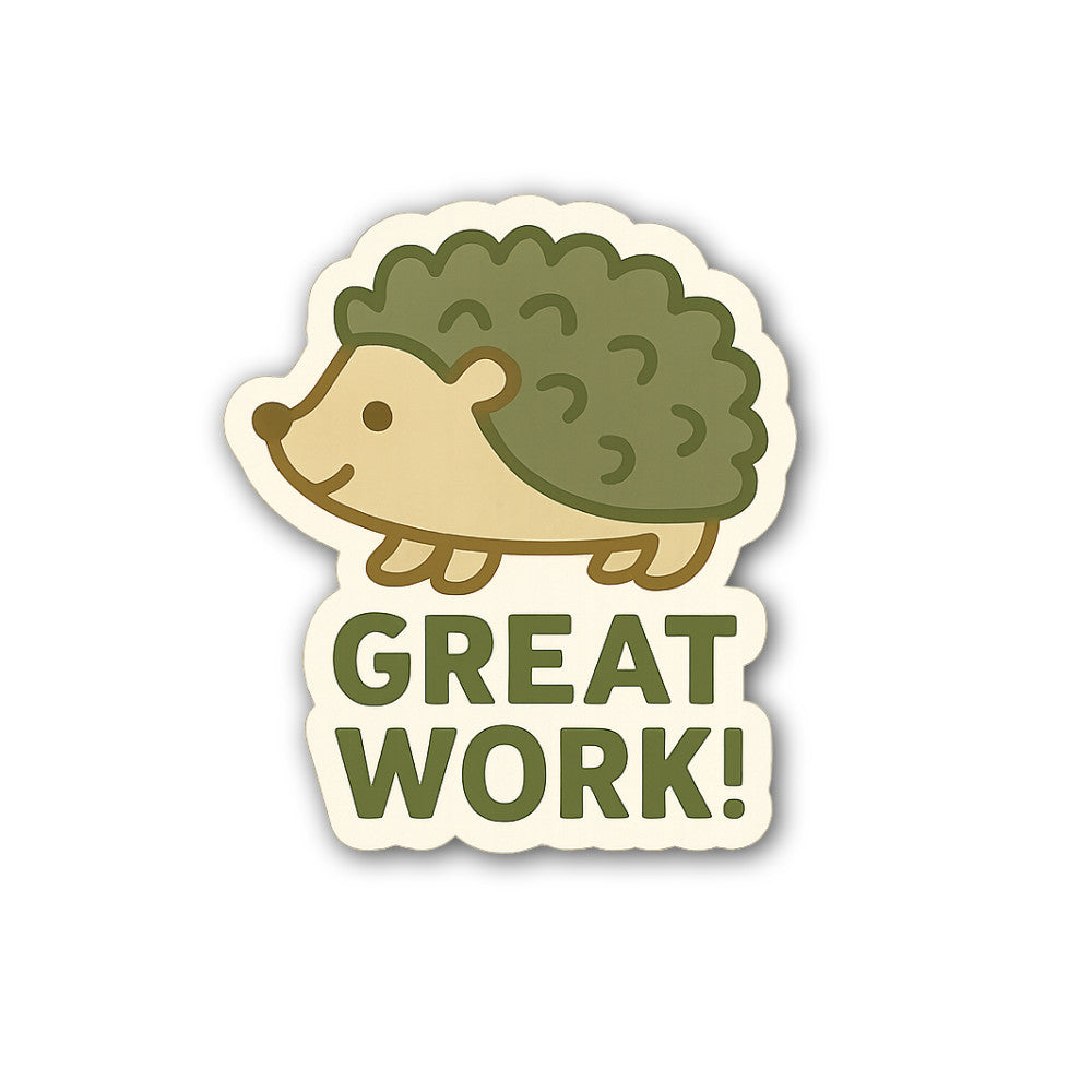 GREAT WORK Sticker, Waterproof Vinyl Decal Sticker Indoor Or Outdoor 2 (Pieces) 3" and 5"