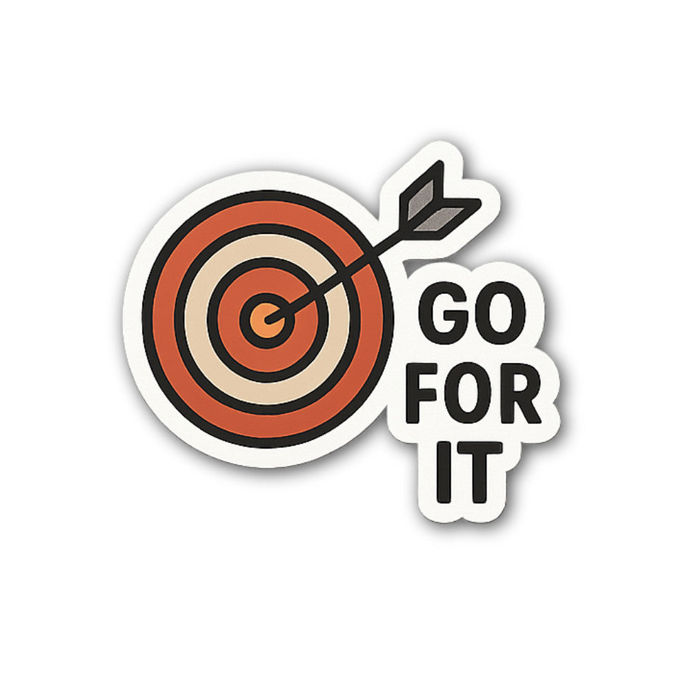 FOR IT Sticker, Waterproof Vinyl Decal Sticker Indoor Or Outdoor 2 (Pieces) 3" and 5"