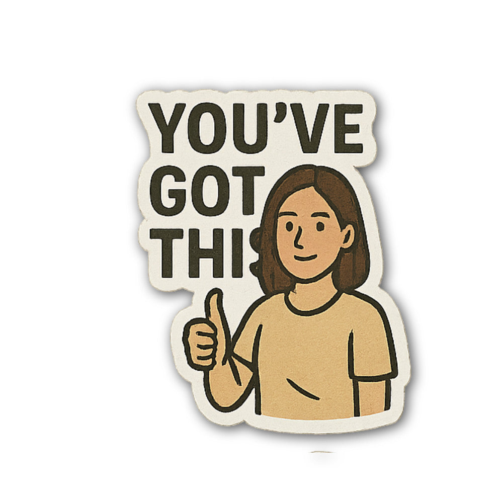 Person giving a thumbs-up Sticker, Waterproof Vinyl Decal Sticker Indoor Or Outdoor 2 (Pieces) 3" and 5"