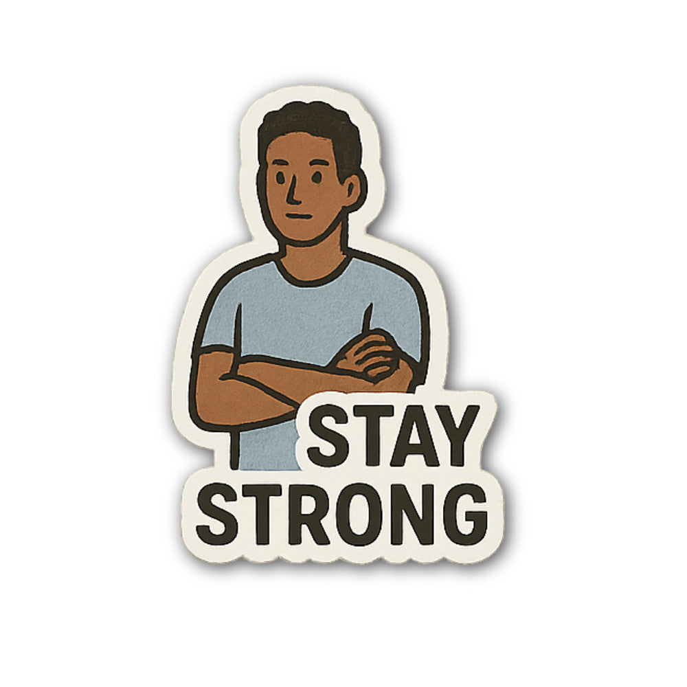 Person with dark hair Sticker, Waterproof Vinyl Decal Sticker Indoor Or Outdoor 2 (Pieces) 3" and 5"