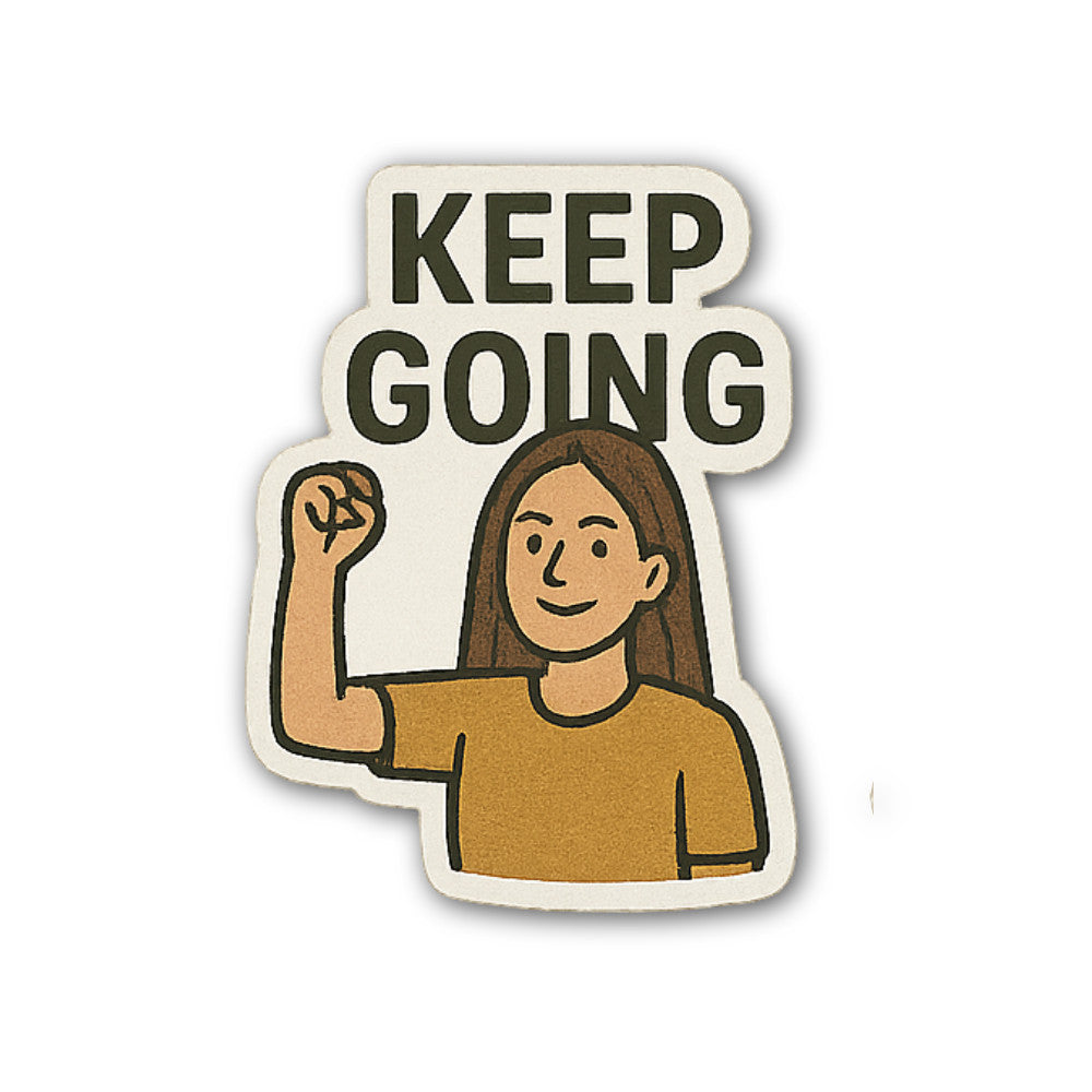 Woman flexing her arm Sticker, Waterproof Vinyl Decal Sticker Indoor Or Outdoor 2 (Pieces) 3" and 5"