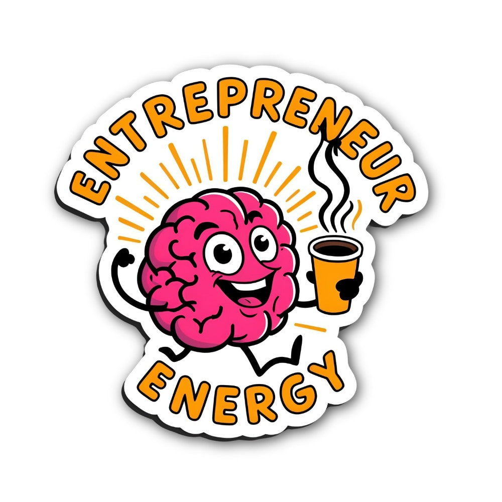 ENTREPRENEU ENERGY Sticker, Waterproof Vinyl Decal Sticker Indoor Or Outdoor 2 (Pieces) 3" and 5"
