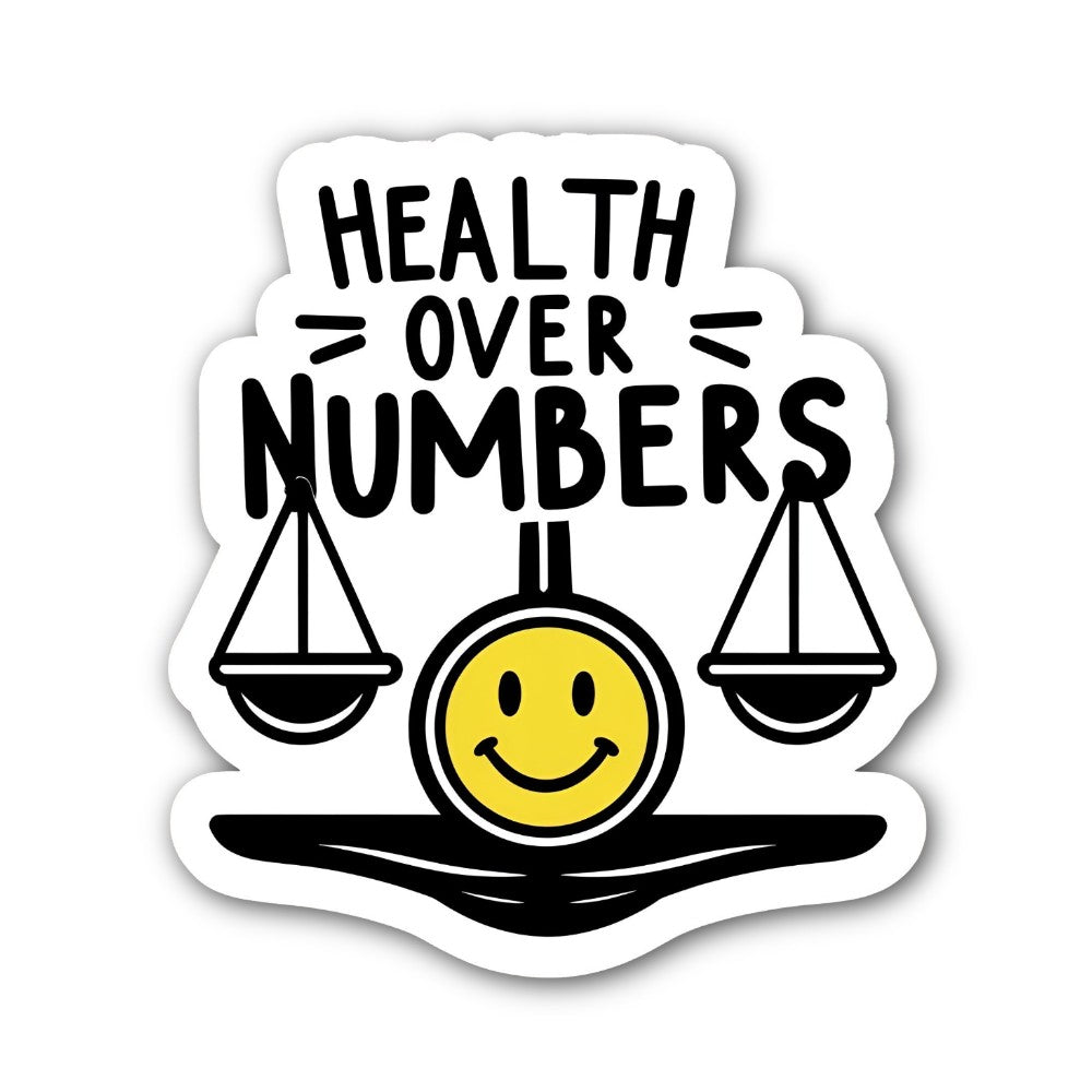 HEALTH OVER  NUMBERS Sticker, Waterproof Vinyl Decal Sticker Indoor Or Outdoor 2 (Pieces) 3" and 5"