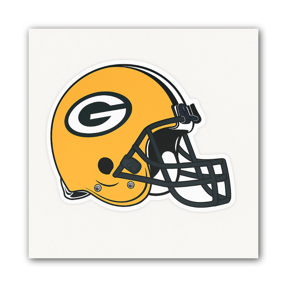 yellow colour football helmet Sticker, Waterproof Vinyl Decal Sticker Indoor Or Outdoor 2 (Pieces) 3" and 5"