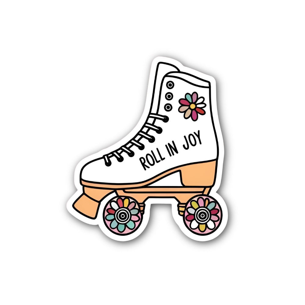 ROLL IN JOY   Sticker, Waterproof Vinyl Decal Sticker Indoor Or Outdoor 2 (Pieces) 3" and 5"
