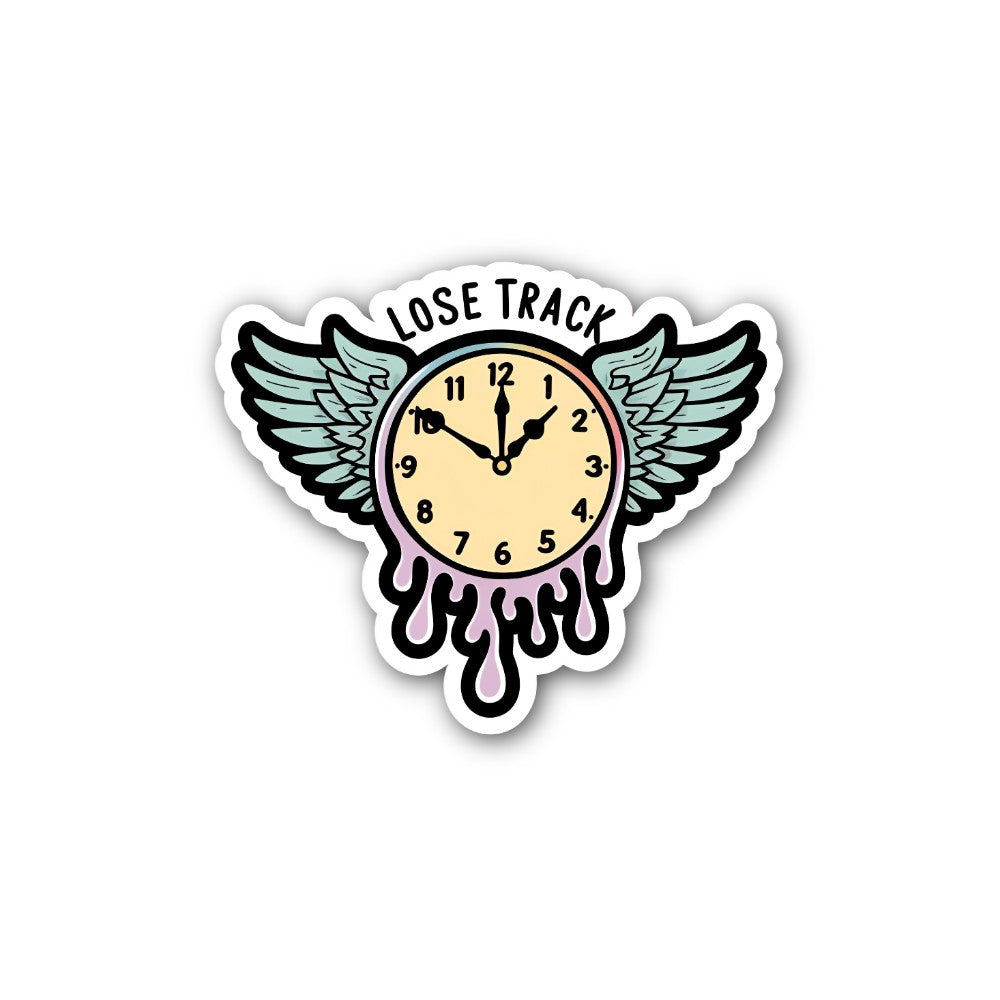LOSE TRACK Sticker, Waterproof Vinyl Decal Sticker Indoor Or Outdoor 2 (Pieces) 3" and 5"