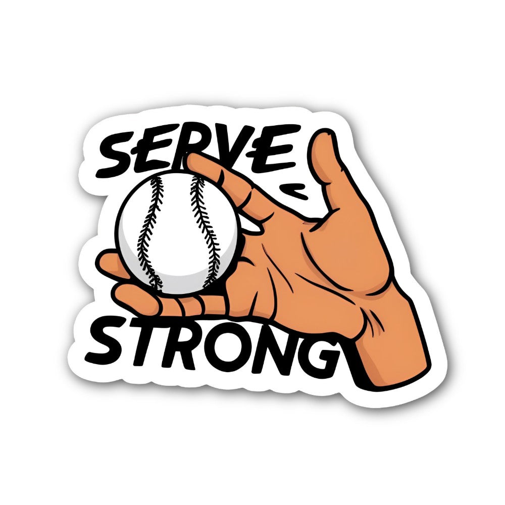 SERVE STRONG Sticker, Waterproof Vinyl Decal Sticker Indoor Or Outdoor 2 (Pieces) 3" and 5"
