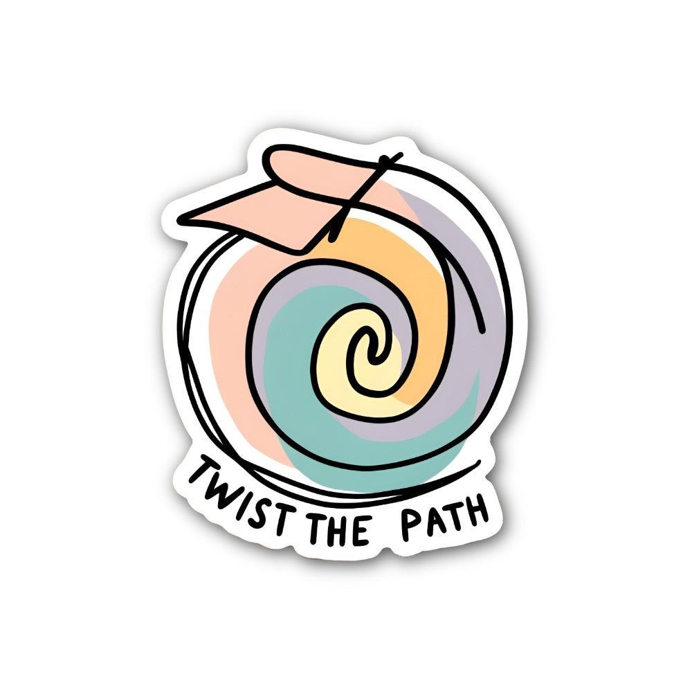 TWIST THE PATH Sticker, Waterproof Vinyl Decal Sticker Indoor Or Outdoor 2 (Pieces) 3" and 5"