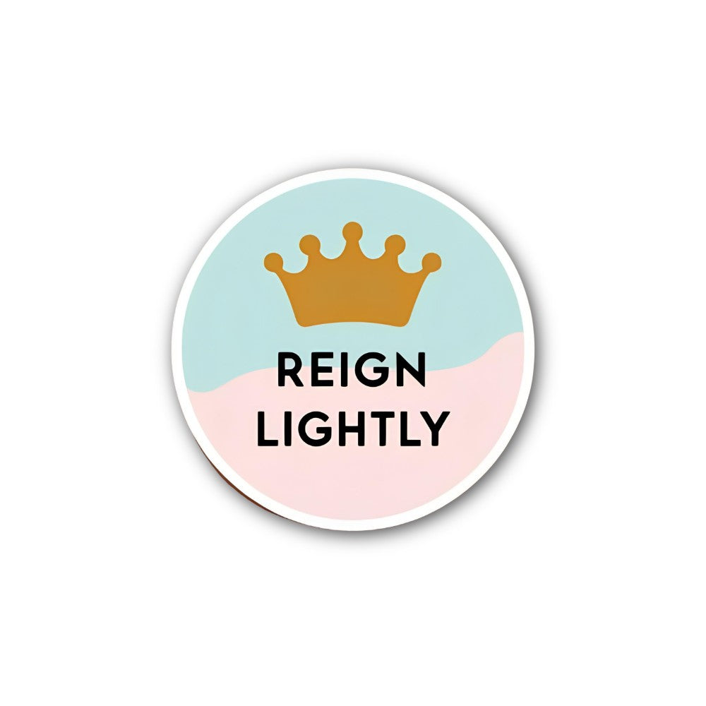 REIGN LIGHTLY Sticker, Waterproof Vinyl Decal Sticker Indoor Or Outdoor 2 (Pieces) 3" and 5"