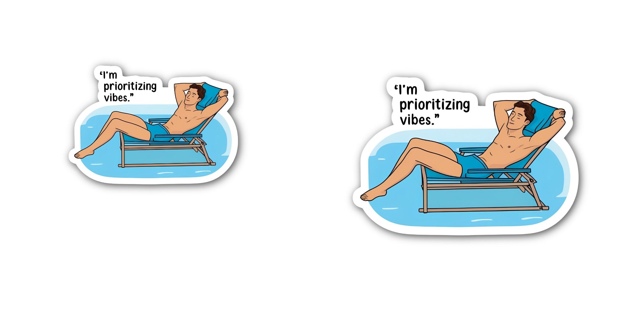 I'm prioritizing vibes Sticker, Waterproof Vinyl Decal Sticker Indoor Or Outdoor 2 (Pieces) 3" and 5"