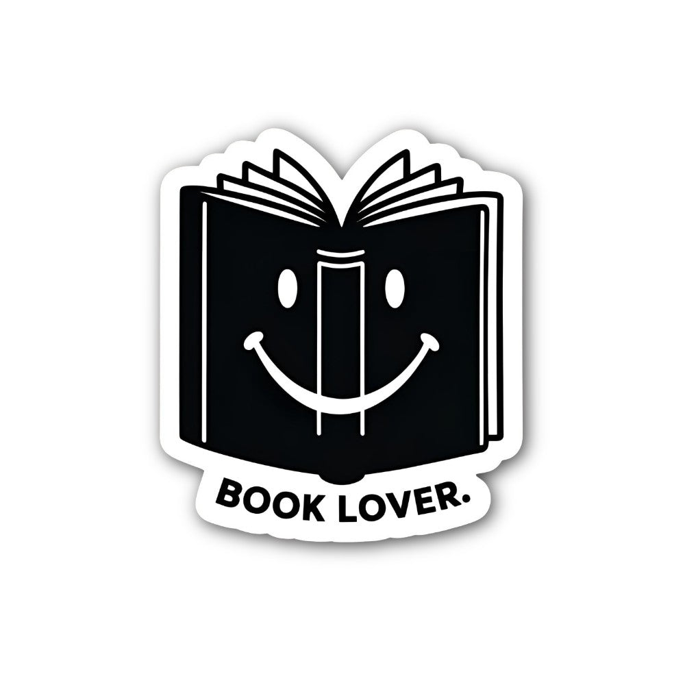 BOOK LOVER Sticker, Waterproof Vinyl Decal Sticker Indoor Or Outdoor 2 (Pieces) 3" and 5"