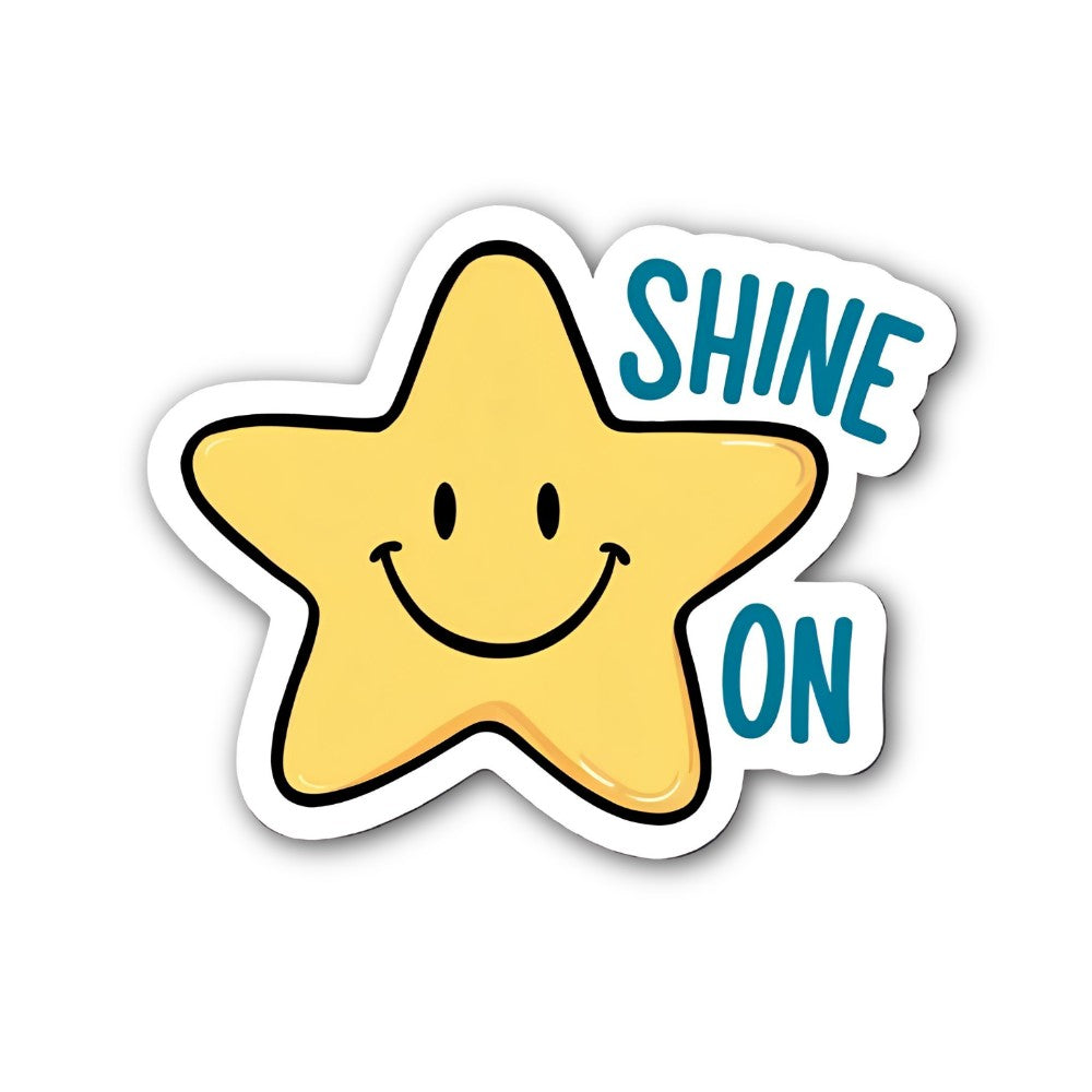 SHINE NO Sticker, Waterproof Vinyl Decal Sticker Indoor Or Outdoor 2 (Pieces) 3" and 5"