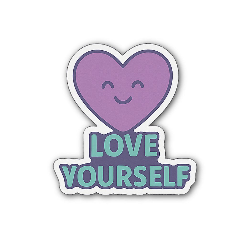 LOVE YOURSELF Sticker, Waterproof Vinyl Decal Sticker Indoor Or Outdoor 2 (Pieces) 3" and 5"