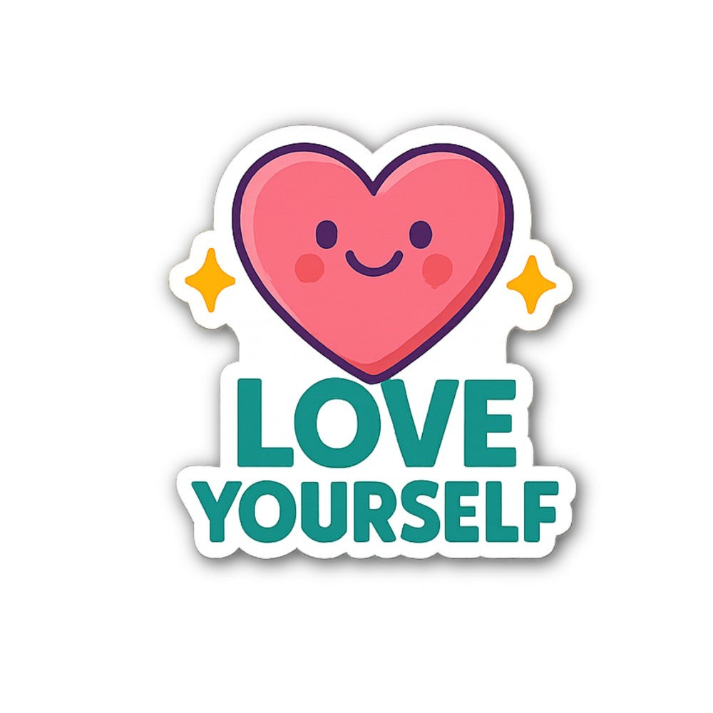 self love Sticker, Waterproof Vinyl Decal Sticker Indoor Or Outdoor 2 (Pieces) 3" and 5"
