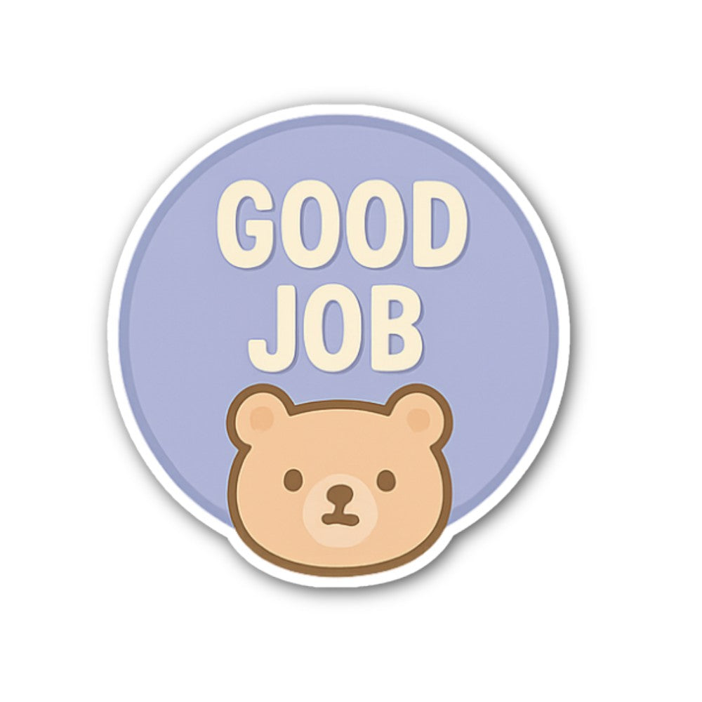 GOOD JOB  Sticker, Waterproof Vinyl Decal Sticker Indoor Or Outdoor 2 (Pieces) 3" and 5"