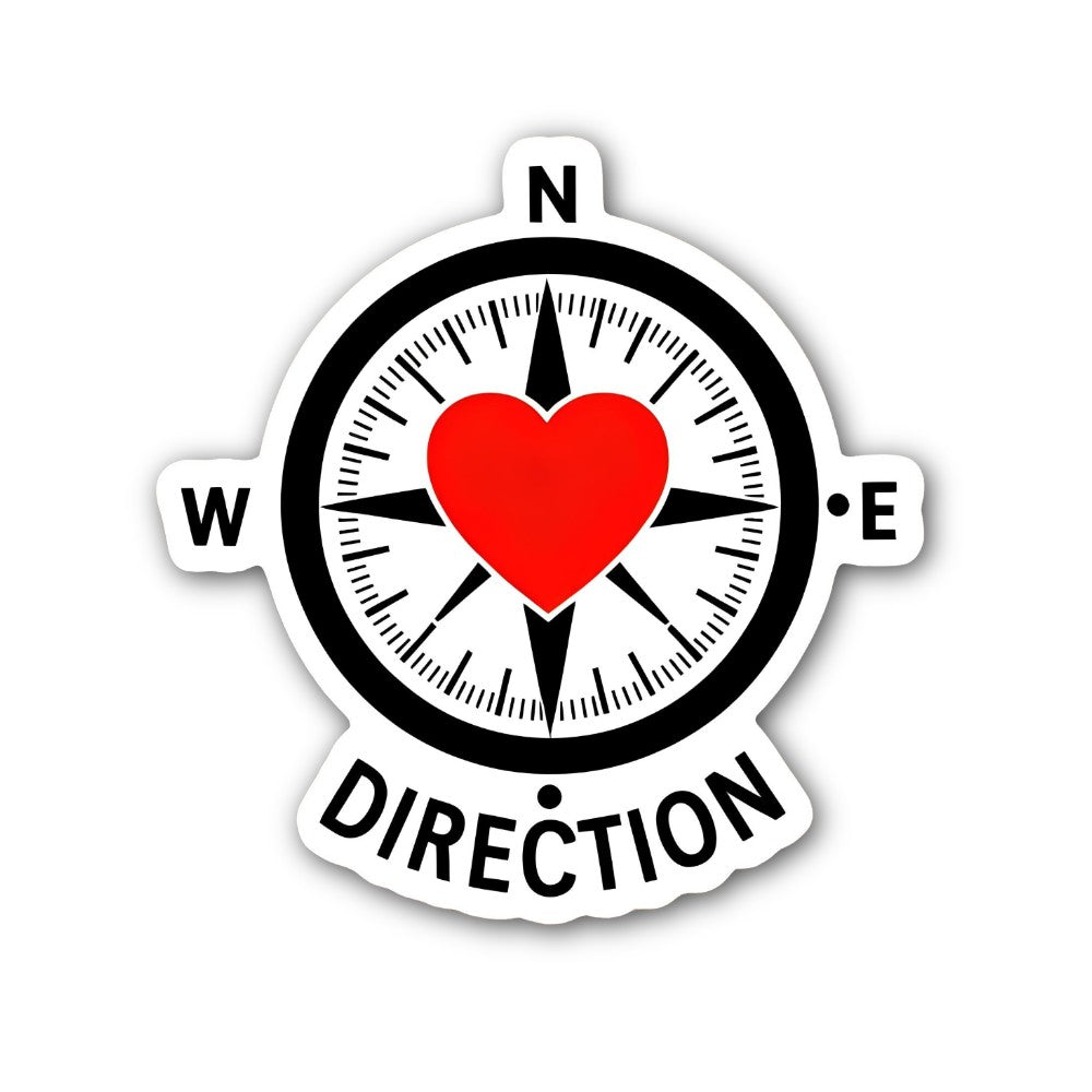 DIRECTION Sticker, Waterproof Vinyl Decal Sticker Indoor Or Outdoor 2 (Pieces) 3" and 5"