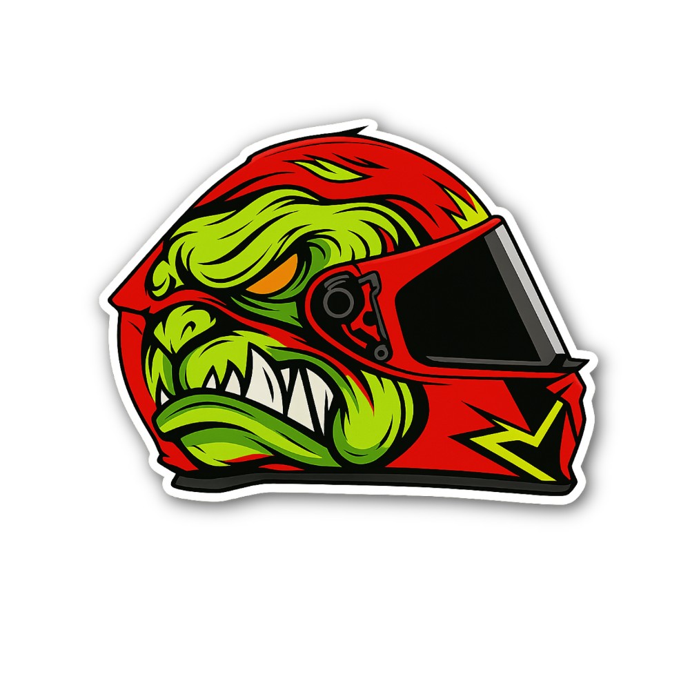 Full Face Drifter studds helmet Sticker, Waterproof Vinyl Decal Sticker Indoor Or Outdoor 2 (Pieces) 3" and 5"