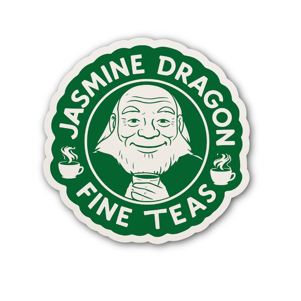 The Jasmine Dragon Fine Teas  Sticker, Waterproof Vinyl Decal Sticker Indoor Or Outdoor 2 (Pieces) 3" and 5"