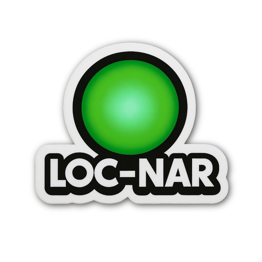 LOC-NAR Sticker, Waterproof Vinyl Decal Sticker Indoor Or Outdoor 2 (Pieces) 3" and 5"