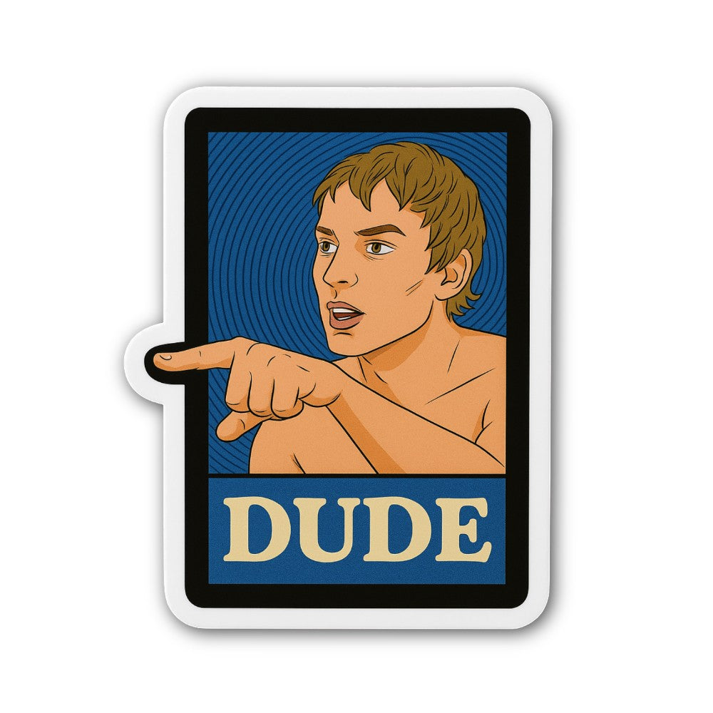 Angry DUDE Sticker, Waterproof Vinyl Decal Sticker Indoor Or Outdoor 2 (Pieces) 3" and 5"