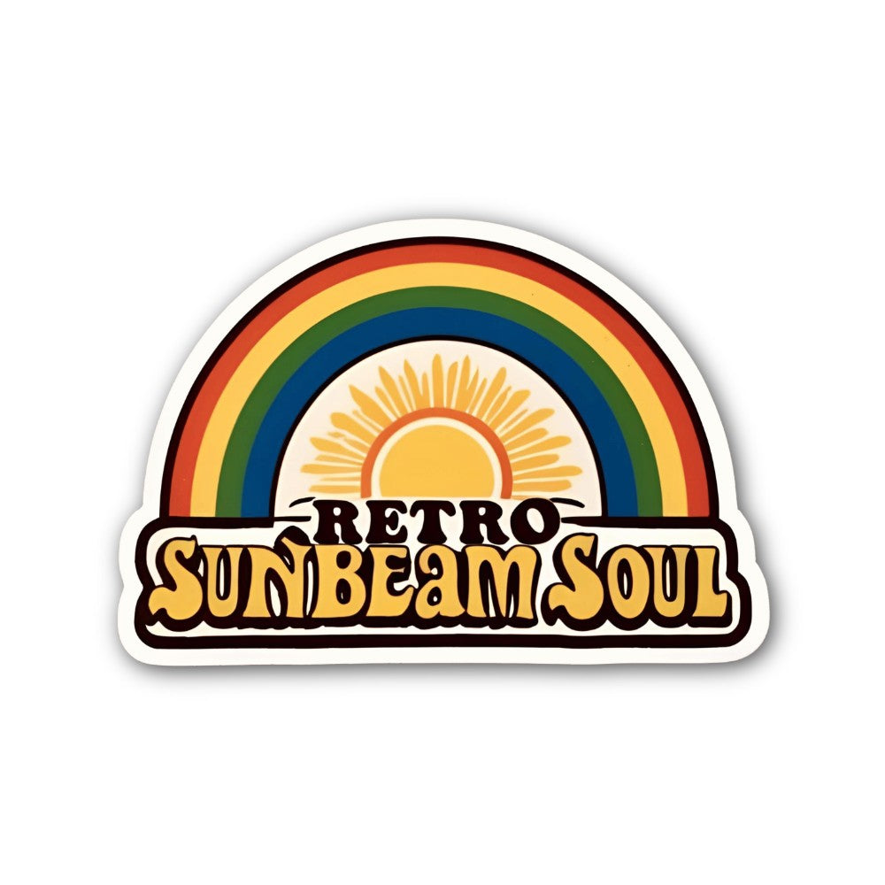 Retro Sunbeam Soul Sticker, Waterproof Vinyl Decal Sticker Indoor Or Outdoor 2 (Pieces) 3" and 5"
