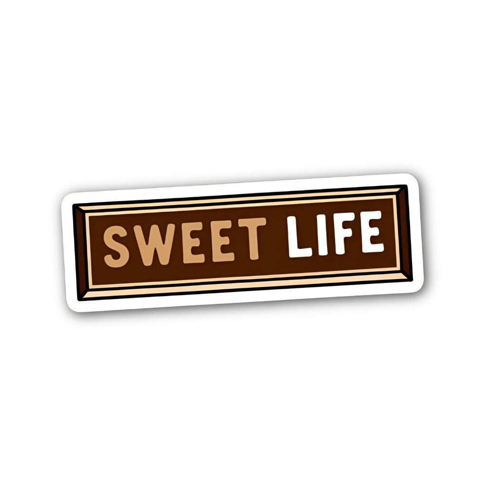 Sweet Life Text Sticker, Waterproof Vinyl Decal Sticker Indoor Or Outdoor 2 (Pieces) 3" and 5"